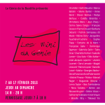 Les Mini du Génie - exposition du 7 au 17 février 2013